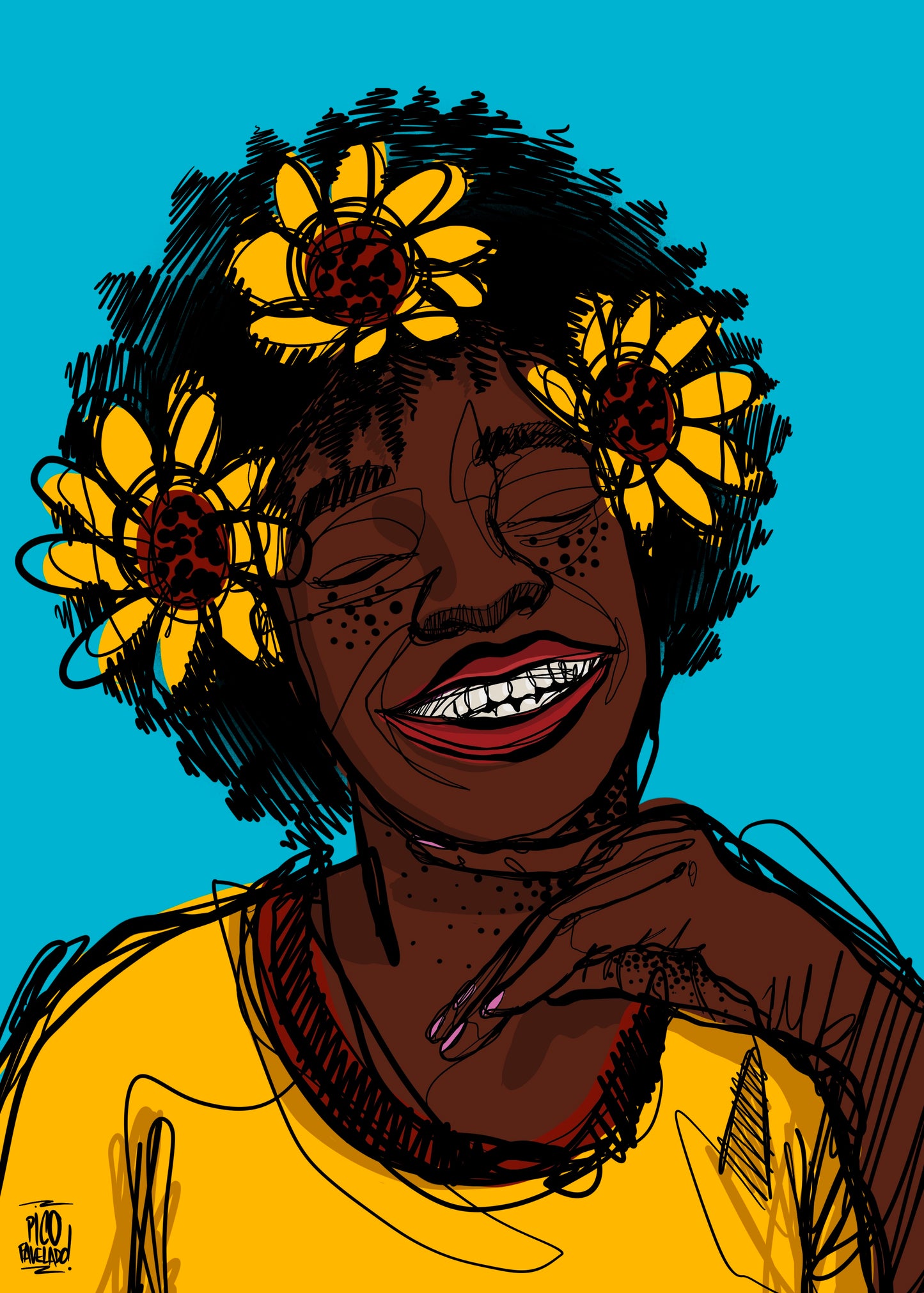 Woman & sunflower